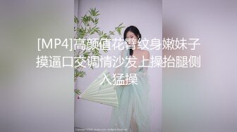 [MP4]高颜值花臂纹身嫩妹子摸逼口交调情沙发上操抬腿侧入猛操